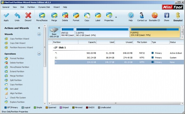 MiniTool Partition Wizard Home Edition 8.1 review - Image 1