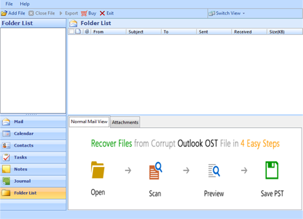 OST Recovery Software to Recover Corrupted OST Files into Outlook - Image 1