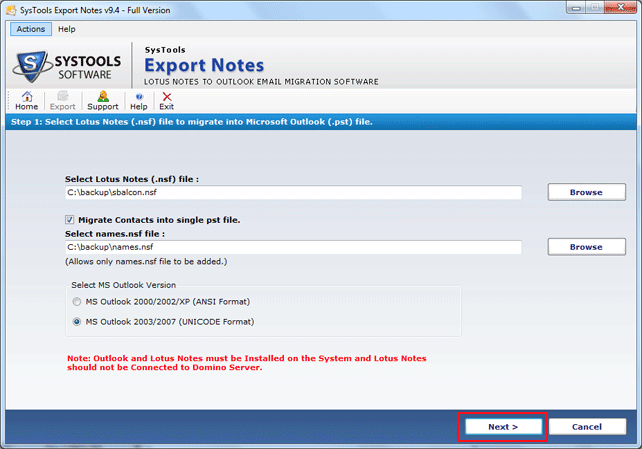 Product Review - Lotus Notes to Microsoft Outlook Conversion - Image 7